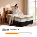 Ver imagem 6 de Cama Box Solteiro King Preto + Colchão Molas Ensacadas Pillow In Zidi Houston 96x203x65cm