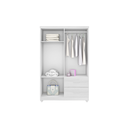 Ver imagem 3 de Guarda Roupa Slim 4 Portas 2 Gavetas Branco Formimóveis