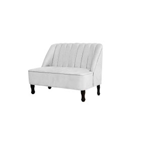 Poltrona Namoradeira Teles 2 Lugares Suede Branco