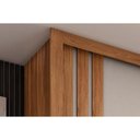 Ver imagem 7 de Guarda Roupa 3 Portas de Correr (1 C/ Espelho) e 2 Gavetas Moema Flex Amêndola/nude ou Preto - Dem