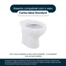 Assento Sanitário Poliéster Carina Branco para vaso Ideal Standard - 4