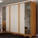 Ver imagem 2 de Guarda Roupa Casal Prime 6 Portas Off White com Cômoda Rubi 4 Gavetas Cinamomo – Leifer