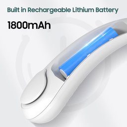 Ventilador Pescoço Portátil Recarregável sem Lâmina Branco - 5