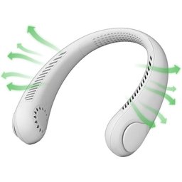 Ventilador Pescoço Portátil Recarregável sem Lâmina Branco - 1