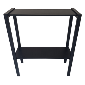 Aparador Prateleira Dupla Industrial Mônaco MDF Preto 80cm