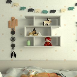 Nicho Zig P15cm Minimalista Branco Mdf Organizador Dormitorio Bebe Infantil Kids - Rufatto Decoraçõe - 1