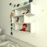 Nicho Zig P15cm Minimalista Branco Mdf Organizador Dormitorio Bebe Infantil Kids - Rufatto Decoraçõe - 3