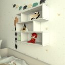 Ver imagem 3 de Nicho Zig P15cm Minimalista Branco Mdf Organizador Dormitorio Bebe Infantil Kids - Rufatto Decoraçõe