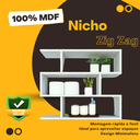 Ver imagem 4 de Nicho Zig P15cm Minimalista Branco Mdf Organizador Dormitorio Bebe Infantil Kids - Rufatto Decoraçõe
