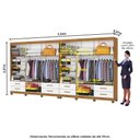 Ver imagem 4 de Closet Casal Duplo Lu 12PTS 8 Gavetas sem Espelho com Pés Quadrados Carioca Móveis