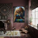 Ver imagem 2 de Quadro Decorativo Um Casal Cigano - 70x50cm:moldura Preta