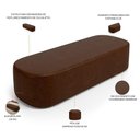 Ver imagem 5 de Cabeceira Cama Box King 195cm Lanna com Puff Recamier Doha W01 Couríssimo Marrom - Lyam Decor