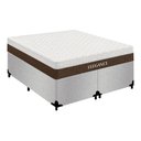 Ver imagem 1 de Cama Box King Elegance Pillow Top Molas Ensacadas Suede Cinza Royal