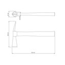 Ver imagem 2 de Martelo Pedreiro 2 Cortes 500 G Tramontina com Cabo em Madeira Envernizada Tramontina