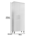 Ver imagem 3 de Armário de Escritório Melissa 2 Portas 5 Prateleiras 2,24m