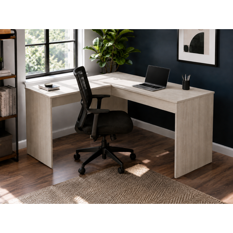 Mesa em L 1200 x 1500 mm Auxiliar - Linha Studio: Legno Crema