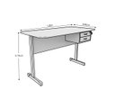 Ver imagem 5 de Mesa Escrivaninha para Escritório Economica com 2 Gavetas 1,50 X 0,60