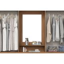 Ver imagem 7 de Guarda Roupa Casal 10 Portas e 3 Gavetas C/ 1 Espelho C/ Pés Briz B374 Nature/off White - Henn