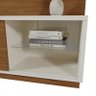 Home Guaíba 2,00m Led Tvs 65'' Nichos Porta de Correr Prateleira Vidro - Off White / Amendoa - 5