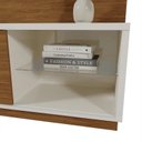 Ver imagem 5 de Home Guaíba 2,00m Led Tvs 65'' Nichos Porta de Correr Prateleira Vidro - Off White / Amendoa