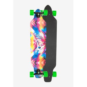 Skate Long Flying 22,5x90cm - Marfim/eucalipto - Truck Alumínio