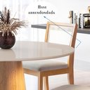 Ver imagem 3 de Mesa Redonda Cone com Vidro e 4 Cadeiras Madeira Maciça Ônix 