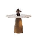 Ver imagem 6 de Mesa Redonda Cone com Vidro e 4 Cadeiras Madeira Maciça Ônix 