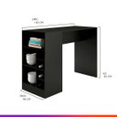 Ver imagem 4 de Bancada Gourmet Ilha de Cozinha 140 cm Adega 01 Porta 0535 Preta Tx MDP - Prime
