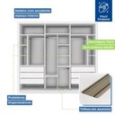 Ver imagem 6 de Guarda Roupa Casal 3 Portas 6 Gavetas Nápoli -Mt- Rei de Casa Branco