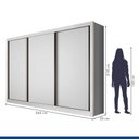 Ver imagem 2 de Guarda Roupa Casal 3 Portas 6 Gavetas Nápoli -Mt- Rei de Casa Branco