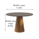 Ver imagem 3 de Conjunto Sala de Jantar Mesa Redonda Jasper com Vidro com 4 Cadeiras Cristal 