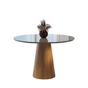 Ver imagem 6 de Conjunto Sala de Jantar Mesa Redonda Jasper com Vidro com 4 Cadeiras Cristal 