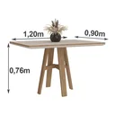 Ver imagem 3 de Conjunto Sala de Jantar Mesa com Vidro e 4 Cadeiras Madeira Maciça Tauari Ônix