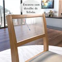 Ver imagem 6 de Conjunto Sala de Jantar Mesa com Vidro e 4 Cadeiras Madeira Maciça Tauari Ônix