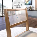 Ver imagem 6 de Conjunto Sala de Jantar Mesa com Vidro e 4 Cadeiras Madeira Maciça Tauari Ônix 
