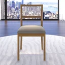 Ver mais imagens de Conjunto Sala de Jantar Mesa com Vidro e 4 Cadeiras Madeira Maciça Tauari Ônix 