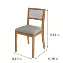 Ver imagem 4 de Conjunto Sala de Jantar Mesa com Vidro e 4 Cadeiras Madeira Maciça Tauari Ônix