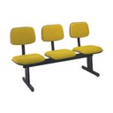 Ver imagem 1 de Cadeira Secretária em Longarina com 3 Lugares Amarelo