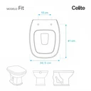 Ver imagem 5 de Assento Sanitário em MDF Fit Branco para bacia Celite