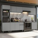 Ver imagem 1 de Armário de Cozinha Completa 320cm Cinza Nice Madesa 01