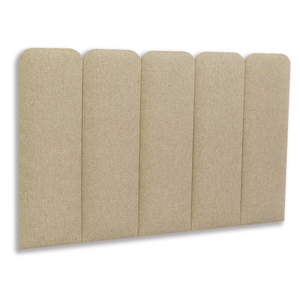 Cabeceira Solteiro 100x60 Cama Box Modulada Arredondada Linho Bege