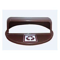 Tampa avulsa para Lixeira de madeira Plastica de 70cm 94L - Amarelo - 3