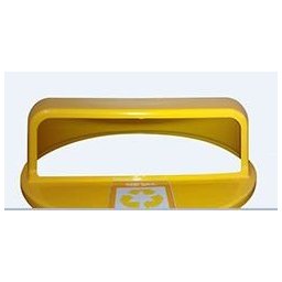 Tampa avulsa para Lixeira de madeira Plastica de 70cm 94L - Amarelo - 5