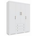 Ver imagem 3 de Guarda Roupa Solteiro com Pés 4 Portas e 3 Gavetas 2022 