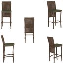 Ver imagem 5 de Mesa Bistro e 4 Banquetas Roma Marrom Corda Náutica 13 Marrom