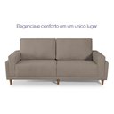 Ver imagem 4 de Sofá Living Privilege 2,15m Bouclê Marrom Pés de Madeira - King House