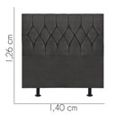 Ver imagem 3 de Cabeceira Estofada Istambul Capitonê 140cm Casal Box Quarto Suede Cinza Escuro Grafite - Ahazzo Móve