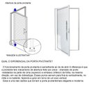Ver imagem 3 de Porta Pivotante Preto Vidro Lateral 210x120 Lado Direito