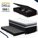 Ver imagem 5 de Cama Box Baú com Colchão de Espuma D45 Double Face Territory Hellen + Auxiliar Solteiro 88cm