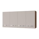 Ver imagem 1 de Armário Aéreo Mara 118 Cm 4 Portas Savana Off White Moblis